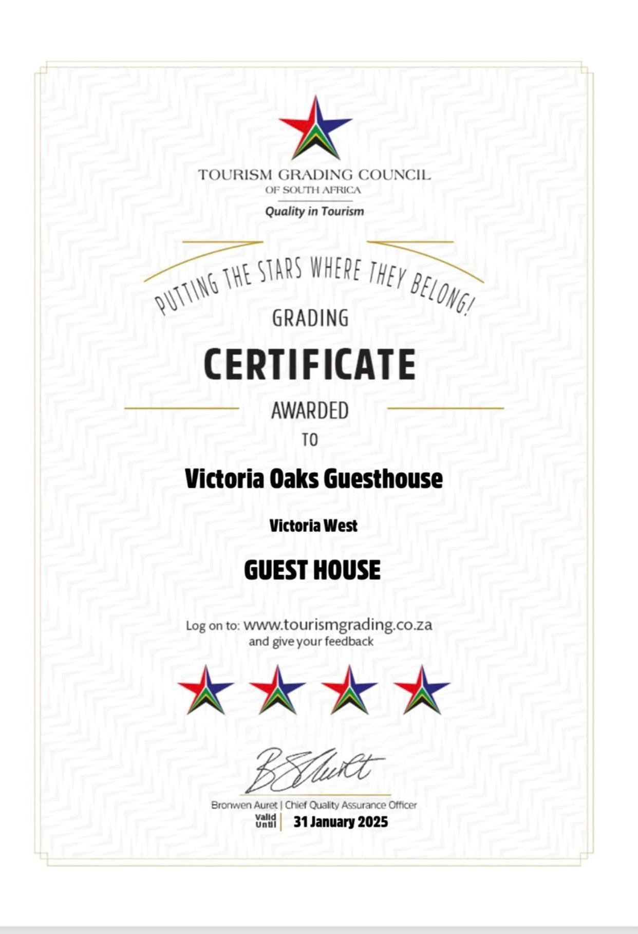 Victoria Oaks Guesthouse Victoria West Екстер'єр фото